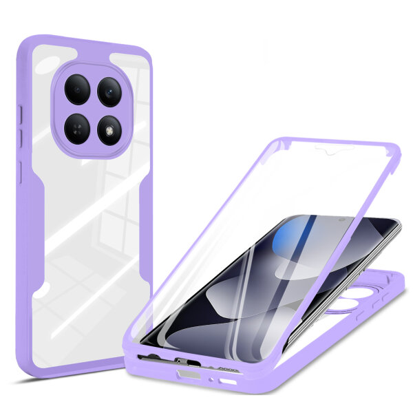 360° Grad Hülle für Xiaomi Redmi Note 15 4G vollschutz Integriertem Displayschutz in Lila