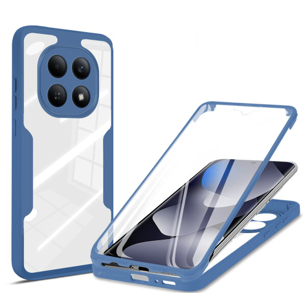 360° Grad Hülle für Xiaomi Redmi Note 15 4G vollschutz Integriertem Displayschutz in Blau