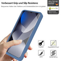 360° Grad Hülle für Xiaomi Redmi Note 15 4G vollschutz Integriertem Displayschutz in Blau