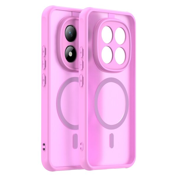 betterfon Matt Case für Xiaomi Redmi Note 15 Pro+ 5G / Poco M8 Pro 5G, Handyhülle, Schutzhülle, Kratzfest, Matt- Pink