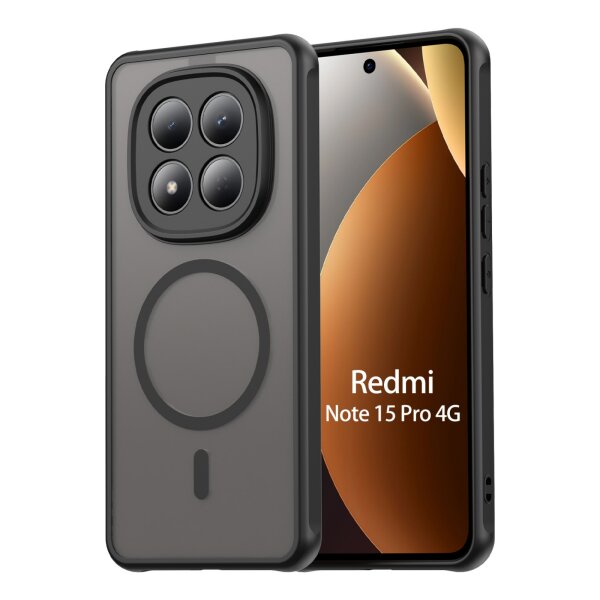 betterfon Matt Case für Xiaomi Redmi Note 15 Pro 4G, Handyhülle, Schutzhülle, Kratzfest, Matt- Schwarz