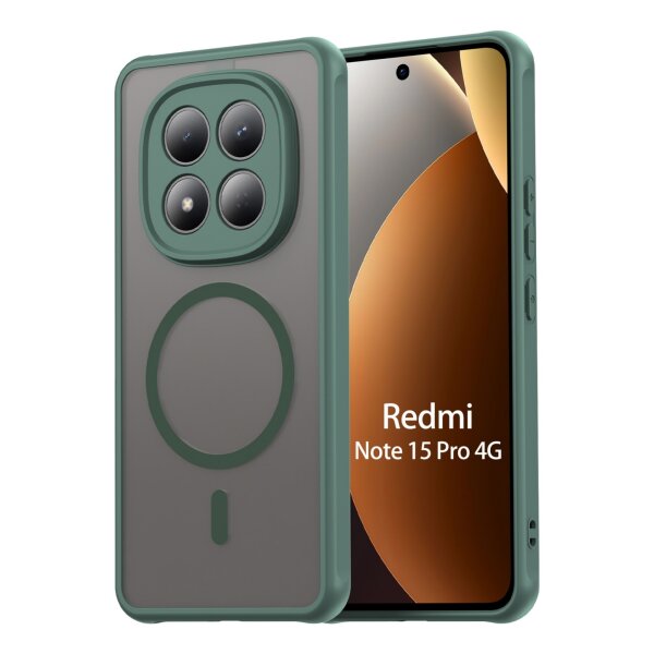 betterfon Matt Case für Xiaomi Redmi Note 15 Pro 4G, Handyhülle, Schutzhülle, Kratzfest, Matt- Grün