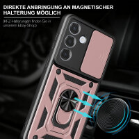 Outdoor Panzer Hülle für Samsung Galaxy S26 mit Kameraschutz Ringhalter Rosegold