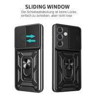 Outdoor Panzer Hülle für Samsung Galaxy S26 mit Kameraschutz Ringhalter Schwarz