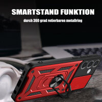 Outdoor Panzer Hülle für Samsung Galaxy S26+ mit Kameraschutz Ringhalter Rot
