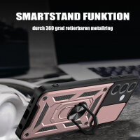 Outdoor Panzer Hülle für Samsung Galaxy S26+ mit Kameraschutz Ringhalter Rosegold