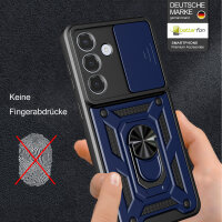 Outdoor Panzer Hülle für Samsung Galaxy S26+ mit Kameraschutz Ringhalter Blau