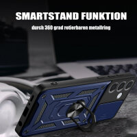 Outdoor Panzer Hülle für Samsung Galaxy S26+ mit Kameraschutz Ringhalter Blau