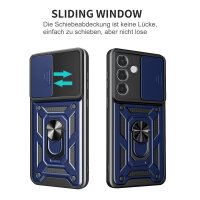 Outdoor Panzer Hülle für Samsung Galaxy S26+ mit Kameraschutz Ringhalter Blau