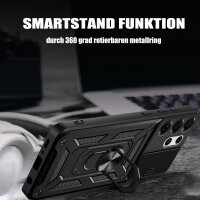 Outdoor Panzer Hülle für Samsung Galaxy S26 Ultra mit Kameraschutz Ringhalter Schwarz