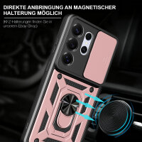 Outdoor Panzer Hülle für Samsung Galaxy S26 Ultra mit Kameraschutz Ringhalter Rosegold