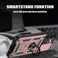 Outdoor Panzer Hülle für Samsung Galaxy S26 Ultra mit Kameraschutz Ringhalter Rosegold