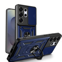 Outdoor Panzer Hülle für Samsung Galaxy S26 Ultra mit Kameraschutz Ringhalter Blau