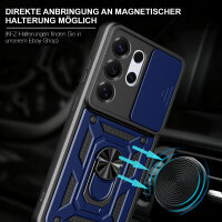 Outdoor Panzer Hülle für Samsung Galaxy S26 Ultra mit Kameraschutz Ringhalter Blau