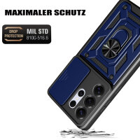 Outdoor Panzer Hülle für Samsung Galaxy S26 Ultra mit Kameraschutz Ringhalter Blau