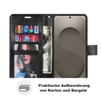 Hülle für Samsung Galaxy S26 5G Wallet Case Kartenfächern & Standfunktion in Mandala Schwarz