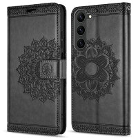 Hülle für Samsung Galaxy S26 5G Wallet Case Kartenfächern & Standfunktion in Mandala Schwarz