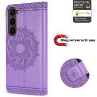 Hülle für Samsung Galaxy S26 5G Wallet Case Kartenfächern & Standfunktion in Mandala Lila