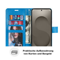 Hülle für Samsung Galaxy S26 5G Wallet Case Kartenfächern & Standfunktion in Mandala Blau