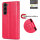 Hülle für Samsung Galaxy S26 5G Wallet Case Kartenfächern & Standfunktion in Blume Rot