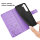 Hülle für Samsung Galaxy S26 5G Wallet Case Kartenfächern & Standfunktion in Blume Lila