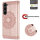 Hülle für Samsung Galaxy S26+ Wallet Case Kartenfächern & Standfunktion in Mandala Rosegold