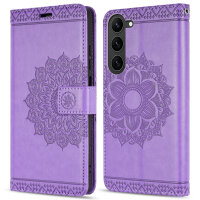 Hülle für Samsung Galaxy S26+ Wallet Case Kartenfächern & Standfunktion in Mandala Lila