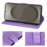 Hülle für Samsung Galaxy S26+ Wallet Case Kartenfächern & Standfunktion in Mandala Lila