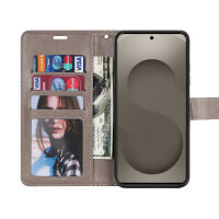 Hülle für Samsung Galaxy S26+ Wallet Case Kartenfächern & Standfunktion in Mandala Grau