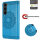 Hülle für Samsung Galaxy S26+ Wallet Case Kartenfächern & Standfunktion in Mandala Blau