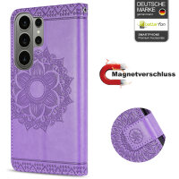 Hülle für Samsung Galaxy S26 Ultra Wallet Case Kartenfächern & Standfunktion in Mandala Lila