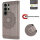 Hülle für Samsung Galaxy S26 Ultra Wallet Case Kartenfächern & Standfunktion in Mandala Grau