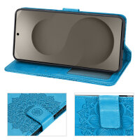 Hülle für Samsung Galaxy S26 Ultra Wallet Case Kartenfächern & Standfunktion in Mandala Blau