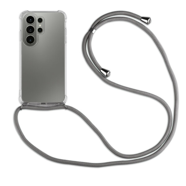 Handykette für Samsung Galaxy S26 Ultra Handyhülle mit Band in Grau