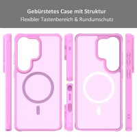 Handyhülle für Samsung Galaxy S26 Ultra Magnet Case Schutzhülle Kratzfest in Pink