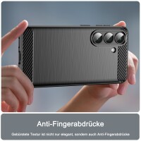Carbon Hülle für Samsung Galaxy S26 Handyhülle Back Cover Handy Tasche Bumper