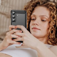 Carbon Hülle für Samsung Galaxy S26 Handyhülle Back Cover Handy Tasche Bumper