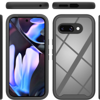 360 Grad Hülle für Google Pixel 10A Fullbody Case Schutzhülle Vorne Hinten Panzer in Schwarz