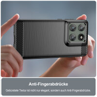 Carbon Hülle für Motorola Edge 60 Pro Schutzhülle in Schwarz