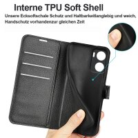 Klapphülle für Motorola Moto G06 / G06 Power, Hülle Handyhülle Flip Cover Case Schutzhülle Etui in Schwarz