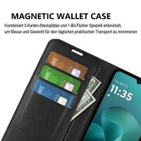 Klapphülle für Motorola Moto G06 / G06 Power, Hülle Handyhülle Flip Cover Case Schutzhülle Etui in Schwarz