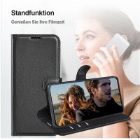 Klapphülle für Motorola Moto Edge 50 Neo, Hülle Handyhülle Flip Cover Case Schutzhülle Etui in Schwarz