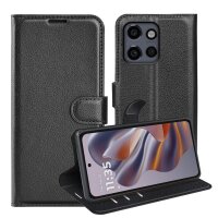 Klapphülle für Motorola Moto Edge 50 Neo, Hülle Handyhülle Flip Cover Case Schutzhülle Etui in Schwarz