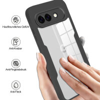 360° Hülle für Google Pixel 10A Rundum vollschutz mit Integriertem Displayschutz Schwarz