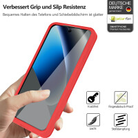 360° Hülle für Google Pixel 10A Rundum vollschutz mit Integriertem Displayschutz Rot