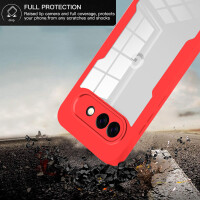 360° Hülle für Google Pixel 10A Rundum vollschutz mit Integriertem Displayschutz Rot