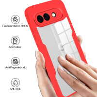 360° Hülle für Google Pixel 10A Rundum vollschutz mit Integriertem Displayschutz Rot