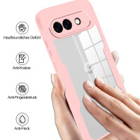 360° Hülle für Google Pixel 10A Rundum vollschutz mit Integriertem Displayschutz Rosa