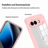 360° Hülle für Google Pixel 10A Rundum vollschutz mit Integriertem Displayschutz Rosa