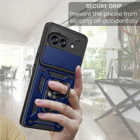Outdoor Panzer Hülle für Google Pixel 10A Handyhülle mit Kameraschutz Ringhalter Cover Blau